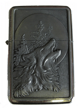 Load image into Gallery viewer, Silver 3D Wolf - Zippo Style