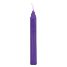 Load image into Gallery viewer, PACK OF 12 PURPLE 'PROSPERITY' SPELL CANDLES