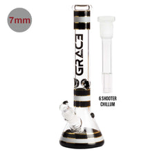 Load image into Gallery viewer, Grace Glass Striped Series Black 42cm Waterpipe