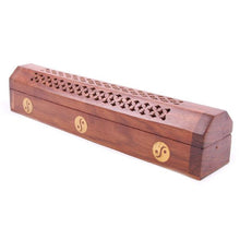 Load image into Gallery viewer, Wooden Incense Stick/Cone Burner Ash Catcher Box