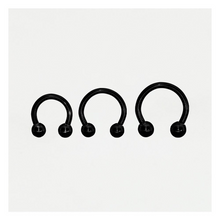 Load image into Gallery viewer, Black Horseshoe / Circular Barbell (CBB) 1.2mm & 1.6mm