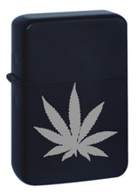 Load image into Gallery viewer, Black Matt Hash Leaf - Zippo Style