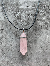 Load image into Gallery viewer, Rose Quartz Fixed Point Pendant