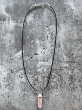 Load image into Gallery viewer, Rose Quartz Fixed Point Pendant

