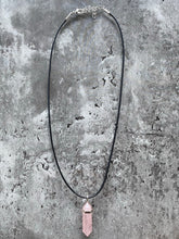 Load image into Gallery viewer, Rose Quartz Fixed Point Pendant