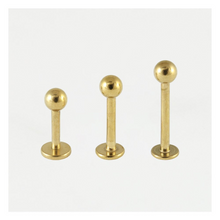 Load image into Gallery viewer, Labret 1.2mm PVD Gold Steel