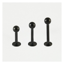 Load image into Gallery viewer, Labret 1.2mm & 1.6mm  PVD Black Steel