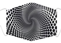 Load image into Gallery viewer, Face Mask - Black & White Spiral