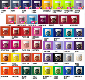 COLOUR CHART + INFO - PLEASE NOTE, THIS CHART IS FOR VIEWING ONLY AND CANNOT BE PURCHASED