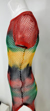 Load image into Gallery viewer, Rasta Tie Dye Mesh Dress