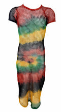 Load image into Gallery viewer, Rasta Tie Dye Mesh Dress