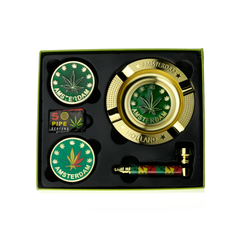 Amsterdam Smokers Gift Set - Gold
