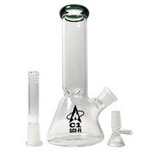 Load image into Gallery viewer, Sci-Fi 'Horizon' Glass Beaker Bong - Blue
