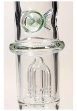 Load image into Gallery viewer, Black Leaf 4 Arm Percolator Glass Green Ice Bong – 40cm
