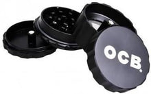 Load image into Gallery viewer, OCB Aluminium Herb Grinder with Diamond Cut Black Matte 50 mm
