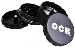OCB Aluminium Herb Grinder with Diamond Cut Black Matte 50 mm