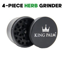 Load image into Gallery viewer, King Palm 62mm Black Ceramic Coated Herb Grinder
