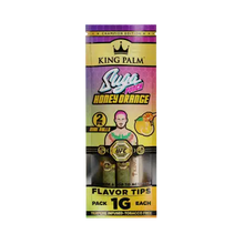 Load image into Gallery viewer, KING PALM &quot;SUGA PUNCH&quot; HONEY ORANGE - TERPENE INFUSED PALM LEAF BLUNTS - MINI PACK OF 2
