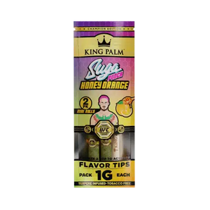 KING PALM "SUGA PUNCH" HONEY ORANGE - TERPENE INFUSED PALM LEAF BLUNTS - MINI PACK OF 2