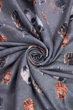 Load image into Gallery viewer, Cats &amp; Kittens Print Scarf - GREY
