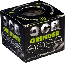 Load image into Gallery viewer, OCB Aluminium Herb Grinder with Diamond Cut Black Matte 50 mm
