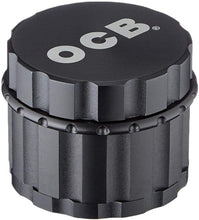 Load image into Gallery viewer, OCB Aluminium Herb Grinder with Diamond Cut Black Matte 50 mm
