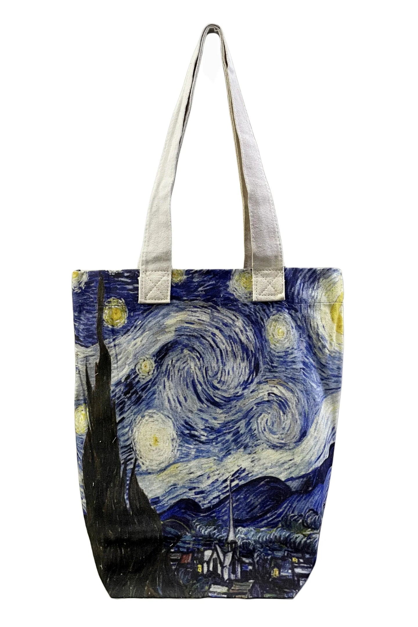 Van Gogh Starry Night Art Print Cotton Tote Bag