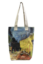 Load image into Gallery viewer, Van Gogh Terrace At Night Art Print Cotton Tote Bag
