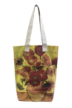 Load image into Gallery viewer, Van Gogh Sunflowers Art Print Cotton Tote Bag

