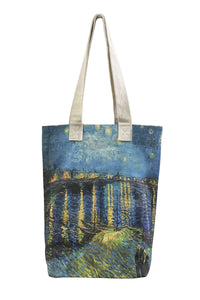 Van Gogh Starry Night Over the Rhone Art Cotton Tote Bag