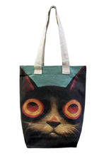 Load image into Gallery viewer, Hypnotised Cat Eyes Print Cotton Tote Bag
