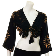 Load image into Gallery viewer, Black Sun Wrap Top

