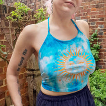 Load image into Gallery viewer, Sun Design Blue Halter Neck Top
