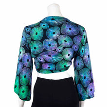 Load image into Gallery viewer, Aqua Coral Wrap Top
