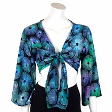 Load image into Gallery viewer, Aqua Coral Wrap Top
