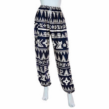 Load image into Gallery viewer, Cat Print Trousers – Navy
