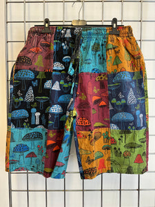 Patchwork Mushroom Shorts