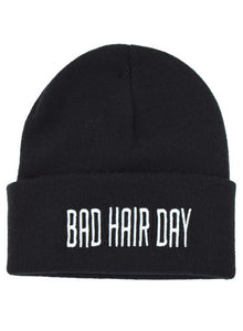 Bad Hair Day Embroidered Beanie Hat