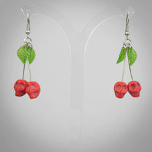 Load image into Gallery viewer, CHERRY SKULL EARRINGS
