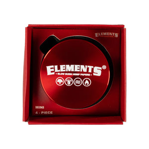 Elements Red Aluminium 4 Part Grinder – 40mm