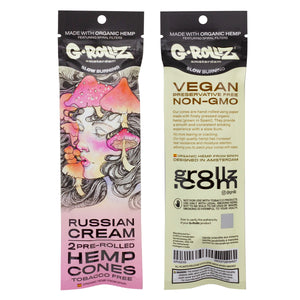 G-Rollz Russian Cream Flavoured Pre-Rolled Hemp Cones Fresh Garbage G-Rollz Russian Cream Flavoured Pre-Rolled Hemp Cones Fresh Garbage