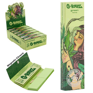G-ROLLZ 'Mushroom Lady' Organic Green Hemp - 50 KS Papers + Tips