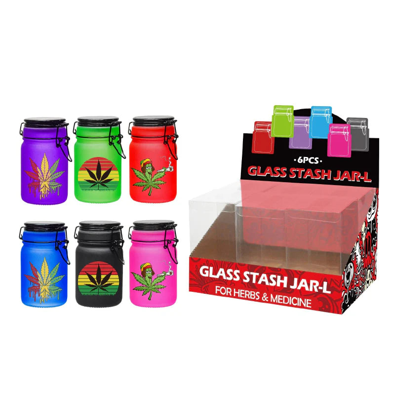 Frosted Airtight Glass Jar