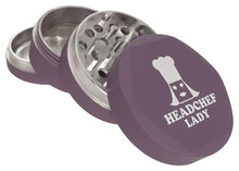 Load image into Gallery viewer, Headchef HEXCELLENCE Lady Silk Touch 55mm 4 part Grinder - Tulip Purple
