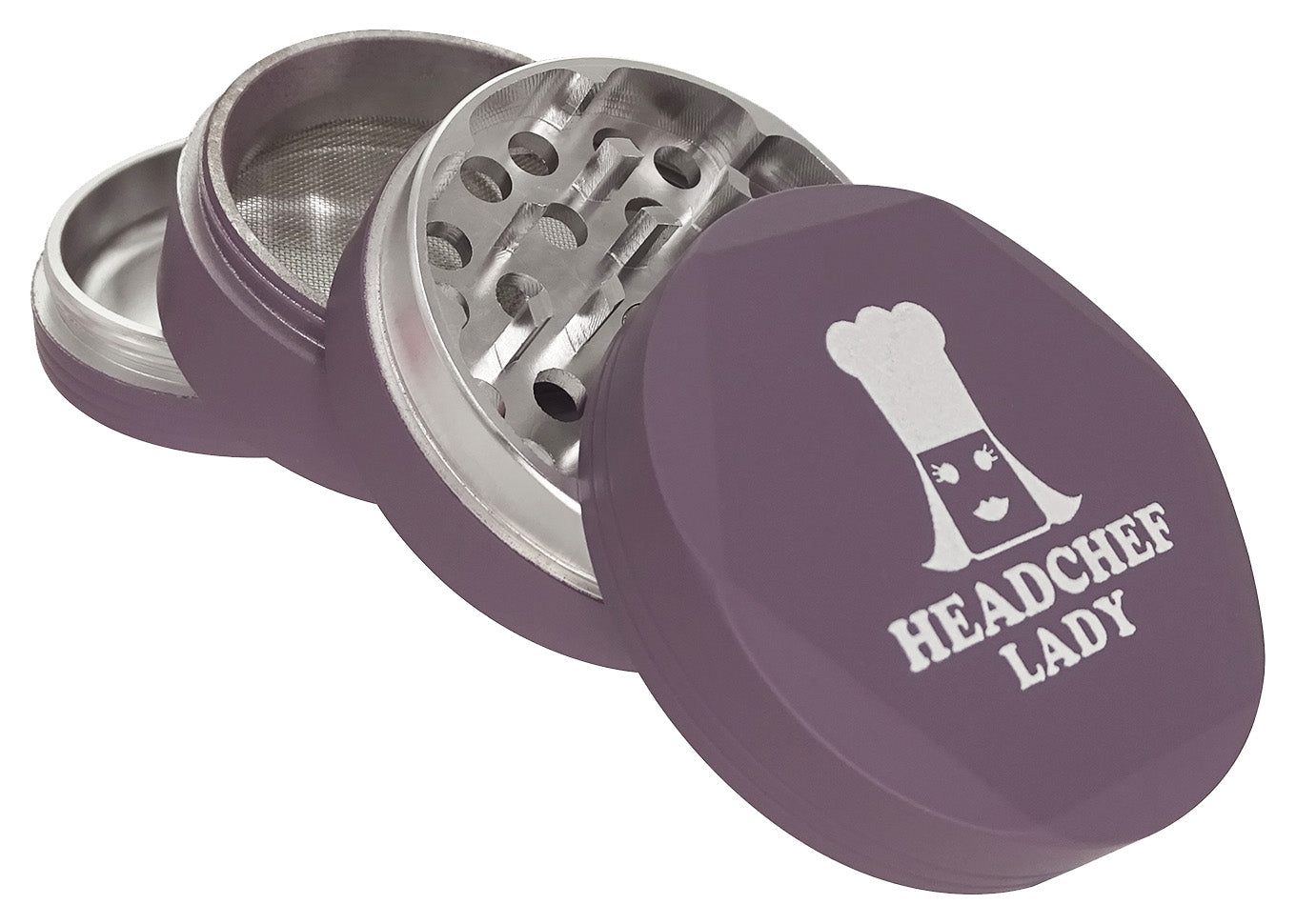 Headchef HEXCELLENCE Lady Silk Touch 55mm 4 part Grinder - Tulip Purple