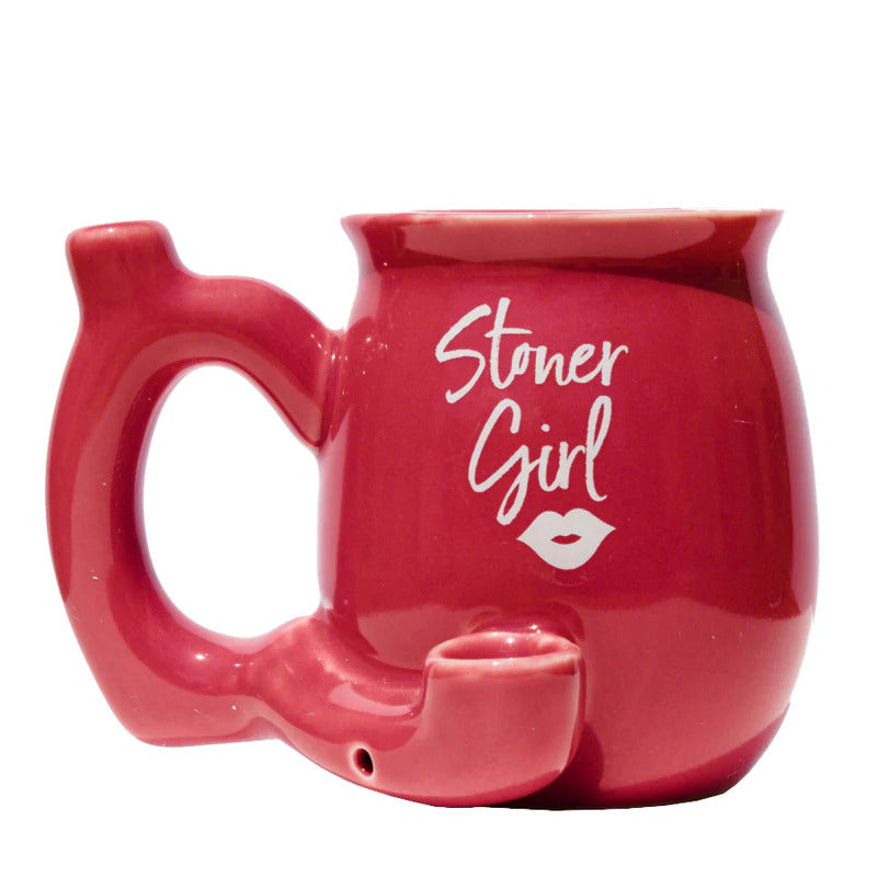 WAKE & BAKE STONER GIRL MUG - RED