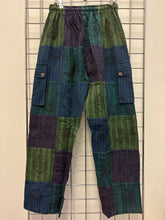 Load image into Gallery viewer, Patchwork Heavy Cotton Gheri Print Trousers - Dark Green
