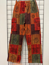 Load image into Gallery viewer, Patchwork Heavy Cotton Gheri Print Trousers – Orange
