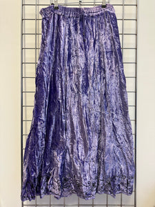 Vintage Velvet Light Purple Maxi Skirt