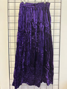 Vintage Velvet Purple Maxi Skirt